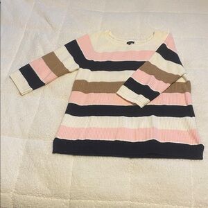 Talbots Women Size Medium 100% Puma Cotton 3/4 Sleeve Sweater